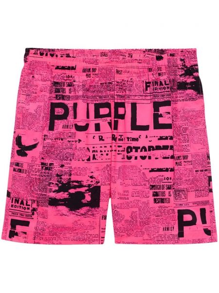 Shorts mit print Purple Brand