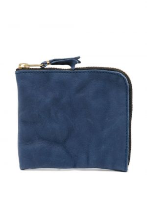 Kožená peňaženka Comme Des Garçons Wallet modrá