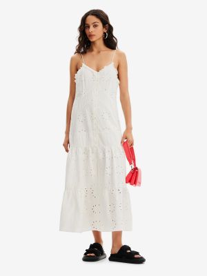 Hosszú ruha Desigual fehér