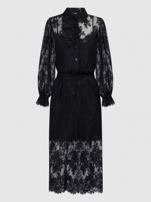 Черное кружевное платье миди Ermanno Scervino