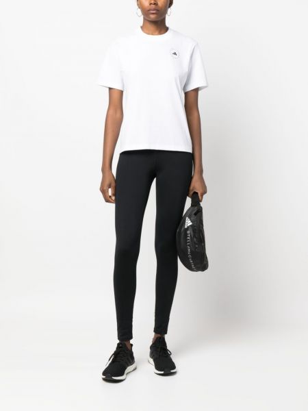 T-shirt sportive con motivo a stelle Adidas By Stella Mccartney bianco