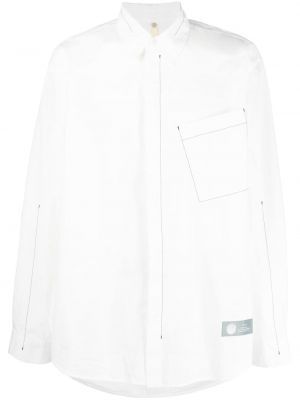 Асиметрична риза с джобове Oamc бяло