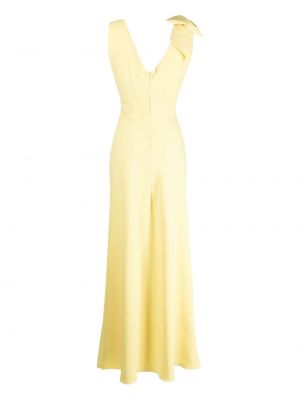 Sukienka długa z kokardką Bambah żółta