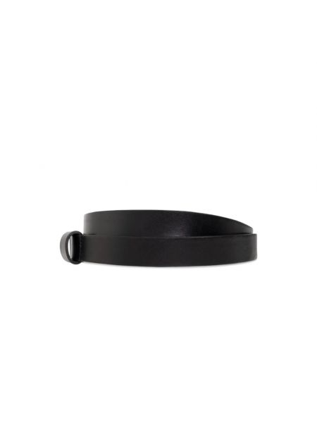 Cinturón de cuero elegante Saint Laurent negro