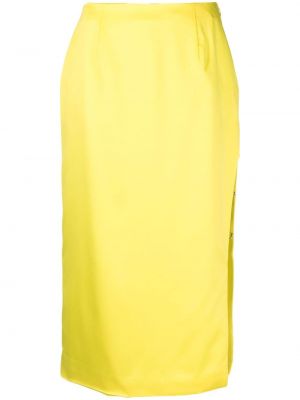 Saténová sukňa Gcds žltá