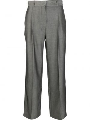 Plisované kalhoty Sandro šedé
