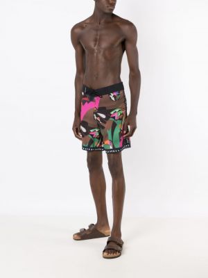 Shorts mit print mit tropischem muster Osklen schwarz