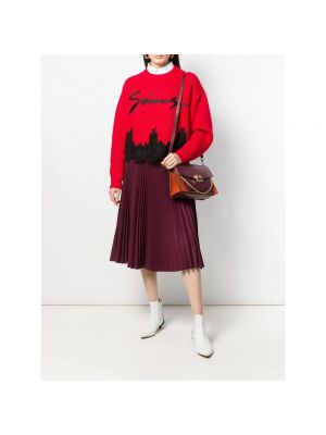 Sweter z okrągłym dekoltem Givenchy czerwony