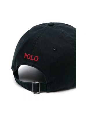 Gorra de algodón Polo Ralph Lauren negro