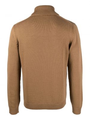 Sweter wełniany z wełny merino Nuur brązowy