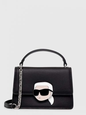 Шкіряна сумка через плече Karl Lagerfeld чорна