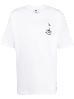 T-shirt aus baumwoll mit print Vans weiß