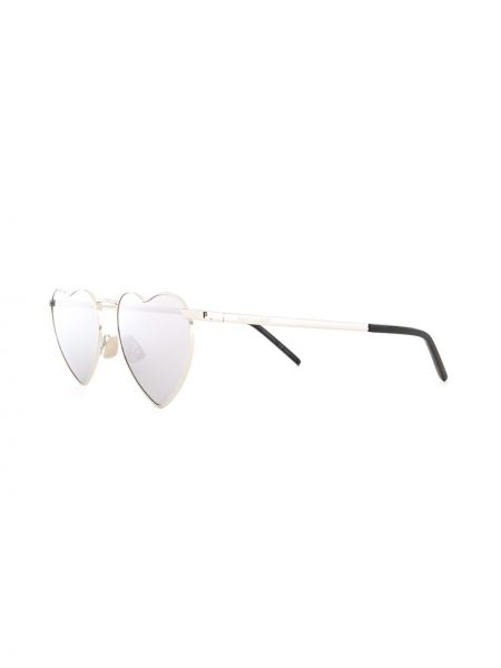 Gafas de sol con corazón Saint Laurent Eyewear plateado