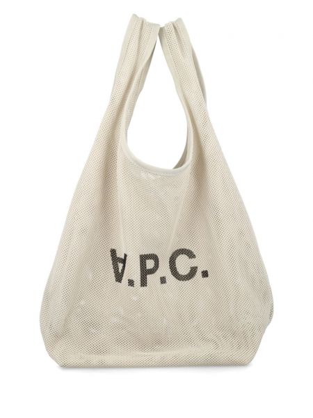 Τσάντα shopper από διχτυωτό A.p.c. μπεζ