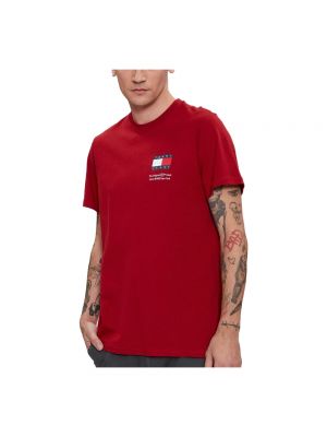 Camiseta slim fit manga corta Tommy Jeans rojo