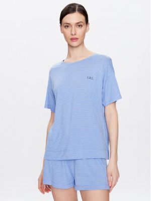 Piżama Lauren Ralph Lauren niebieska