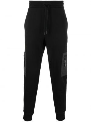 Pantalon de joggings fermeture éclair en coton Hugo noir