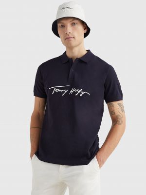 Тениска с надписи Tommy Hilfiger черно