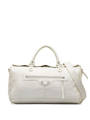 Δερμάτινη τσάντα ταξιδιού Balenciaga Pre-owned λευκό