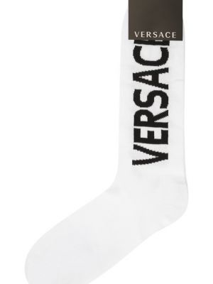 Хлопковые носки Versace белые