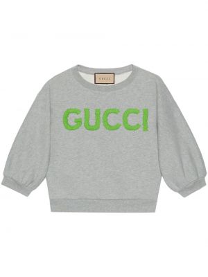 Bavlnená mikina s výšivkou Gucci