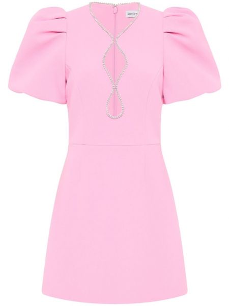 Krištáľové mini šaty Rebecca Vallance ružová