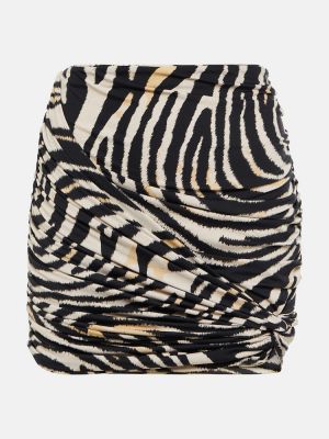 Suknja s printom sa zebra printom Magda Butrym crna