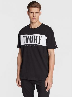 Marškinėliai Tommy Jeans juoda