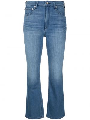 Джинсовые укороченные джинсы клеш расклешенные Rag & Bone, синие