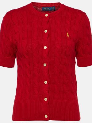 Хлопковый кардиган Polo Ralph Lauren красный
