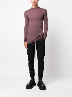 Průsvitný kašmírový svetr Rick Owens fialový