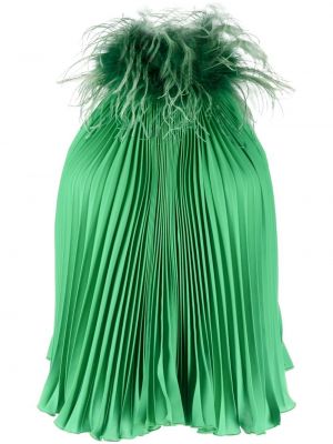 Плисирана блуза с пера Styland зелено