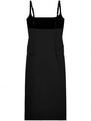 Midi haljina od krep Tory Burch crna