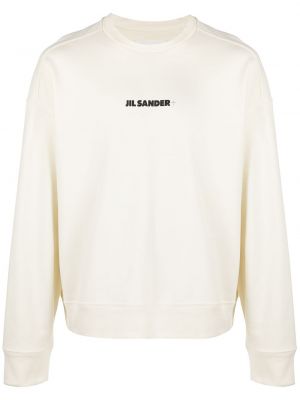 Trykt bomull sweatshirt Jil Sander