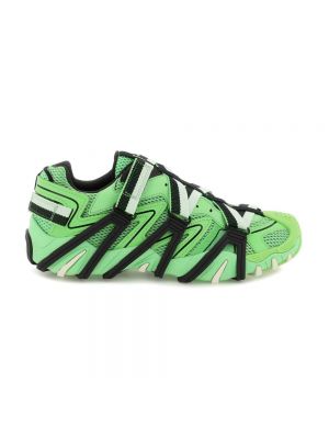 Sneakersy z siateczką Diesel zielone