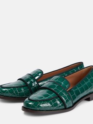 Pantofi loafer din piele Aquazzura verde