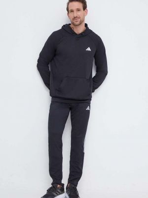 Pulover s kapuco Adidas Performance črna