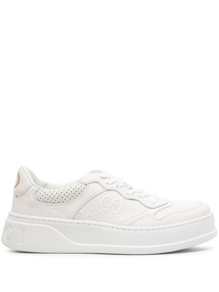 Læder sneakers Gucci hvid