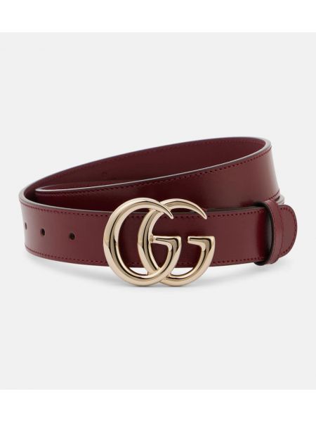 Läder bälte Gucci röd