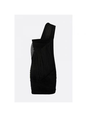 Mini vestido de tela jersey drapeado Rick Owens negro