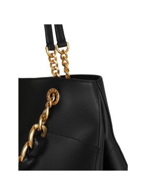 Borsa a spalla di pelle di pelle di pelle Balmain nero