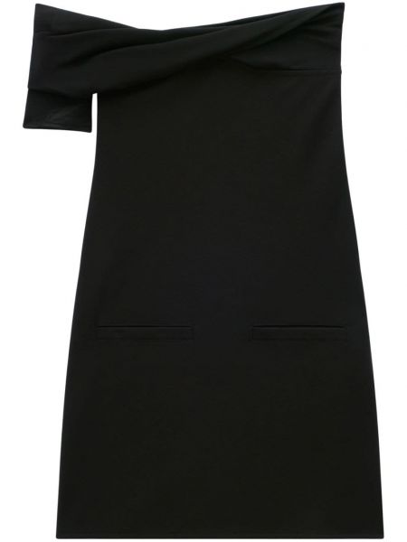 Koktejl obleka iz krep tkanine Courreges črna