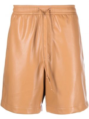 Shorts i konstläder Nanushka orange