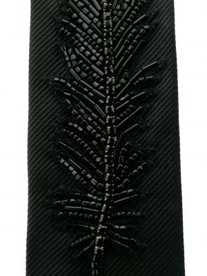 Kravata z peří Alexander Mcqueen černá