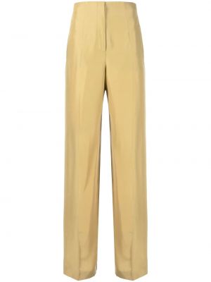 Rovné kalhoty Alberta Ferretti žluté