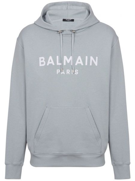 Pamučna dugi sweatshirt s printom Balmain