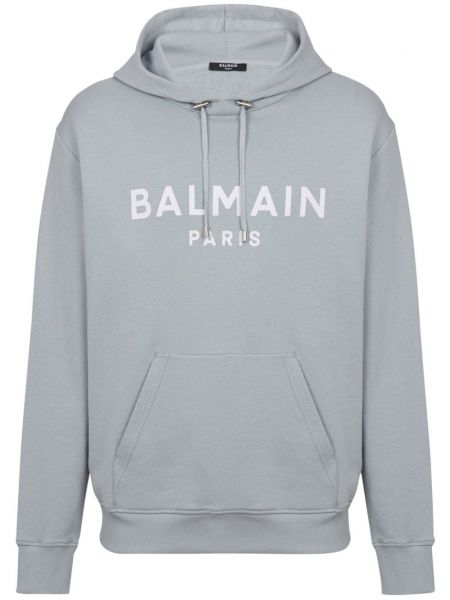 Βαμβακερός μακρύ φούτερ με σχέδιο Balmain