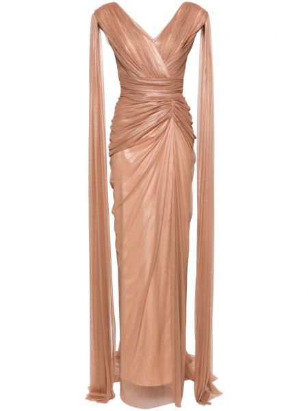 Asimetrična haljina s prorezom s v-izrezom Rhea Costa