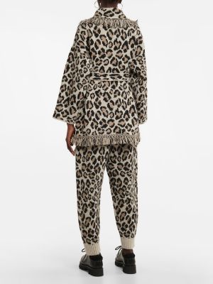 Cardigan cu imagine cu model leopard Alanui