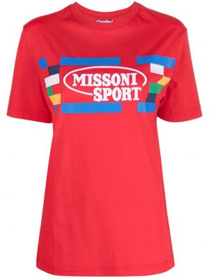 T-shirt con stampa Missoni rosso